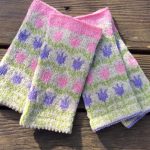BLOMSTER HALVHANDSKER - Strikkekit